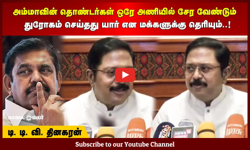 TTV | அம்மாவின் தொண்டர்கள் ஒரே அணியில் சேர வேண்டும் | துரோகம் செய்தது யார் என மக்களுக்கு தெரியும்..!