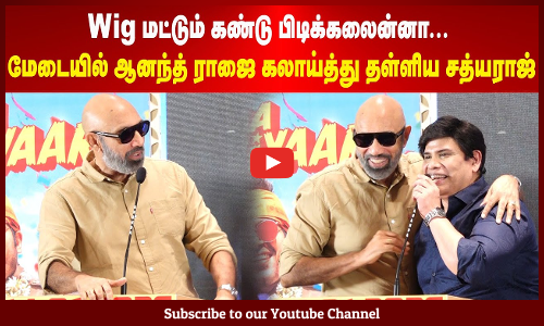 Sathyaraj | Wig மட்டும் கண்டு பிடிக்கலைன்னா... மேடையில் ஆனந்த் ராஜை கலாய்த்து தள்ளிய சத்யராஜ்