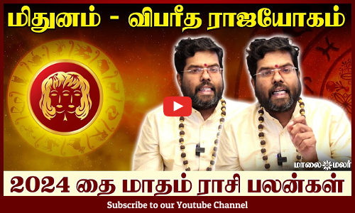 மிதுனம் - விபரீத ராஜயோகம் | 2024 தை மாதம் ராசி பலன்கள் | Maalaimalar