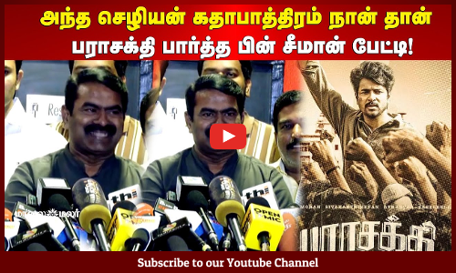 Seeman | அந்த செழியன் கதாபாத்திரம் நான் தான் | பராசக்தி பார்த்த பின் சீமான் பேட்டி!| Maalaimalar